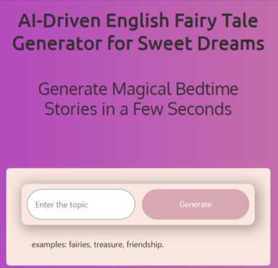 AI App Bedtime Stories